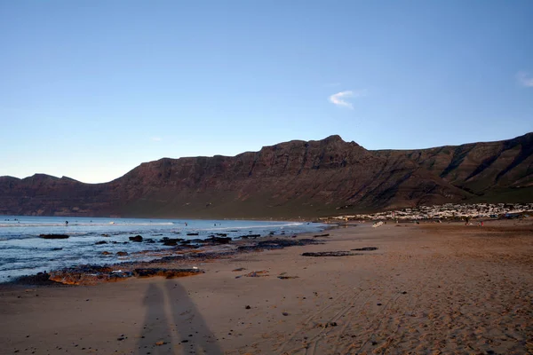 Landschap van ten noorden van Lanzarote. El Risco. Canarische eilanden. Spanje. — Stockfoto