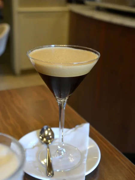 Cafea Irlandeză Delicioasă Servită Pahar Cafenea — Fotografie, imagine de stoc