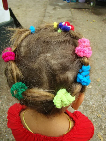 Crianças cabelo trançado — Fotografia de Stock