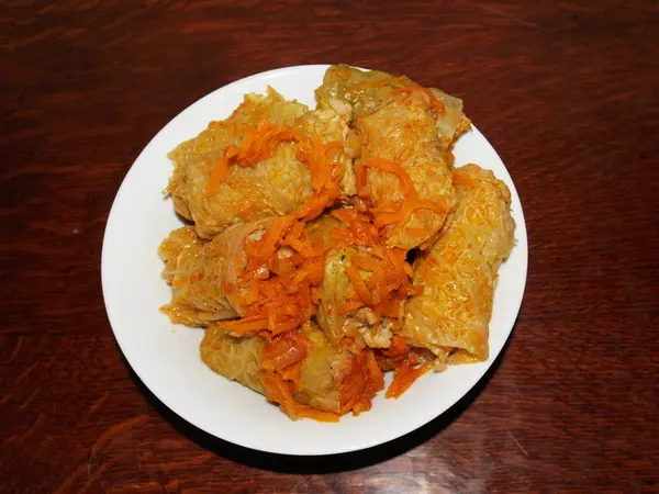 Relleno grande el plato acabado — Foto de Stock