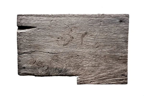 旧的木制标志板背景 隔离木板木 用于设计艺术作品或添加文本消息 — 图库照片