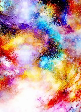 Kozmik uzay ve yıldız, kozmik arka plan ve cam etkisi.