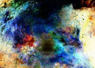 Kozmik uzay ve yıldızlar, renkli kozmik soyut arkaplan.