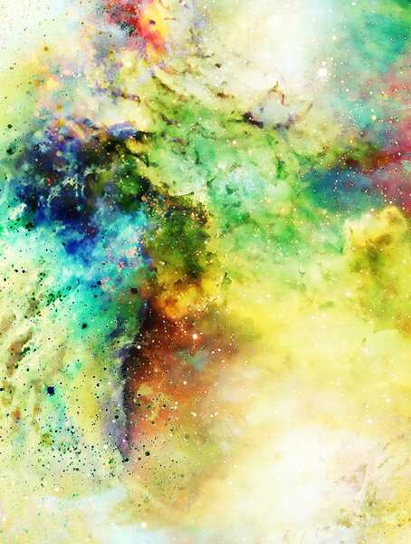 Cosmic space and stars, color cosmic abstract background. Copy space