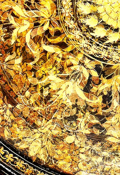 抽象的な背景、コンピューター コラージュに filigrane 花飾り. — ストック写真