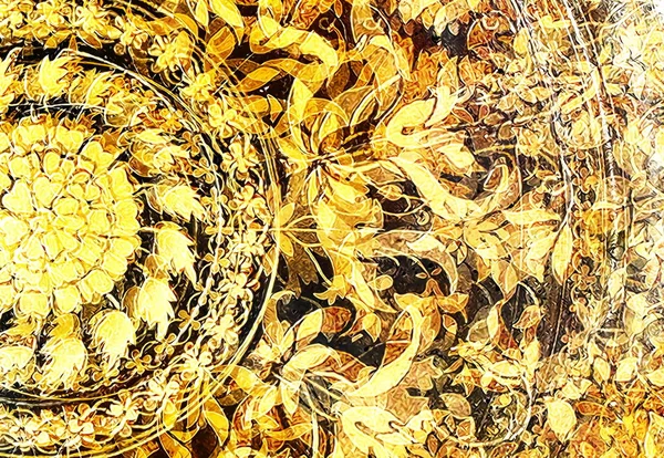 抽象的な背景、コンピューター コラージュに filigrane 花飾り. — ストック写真