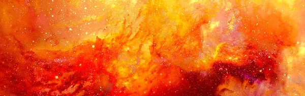 Spazio cosmico e stelle, colore sfondo astratto cosmico. Effetto fuoco nello spazio . — Foto Stock