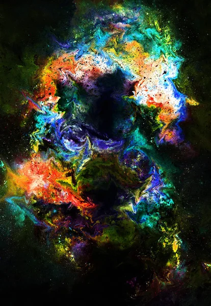 宇宙空間と星の色宇宙の抽象的な背景. — ストック写真