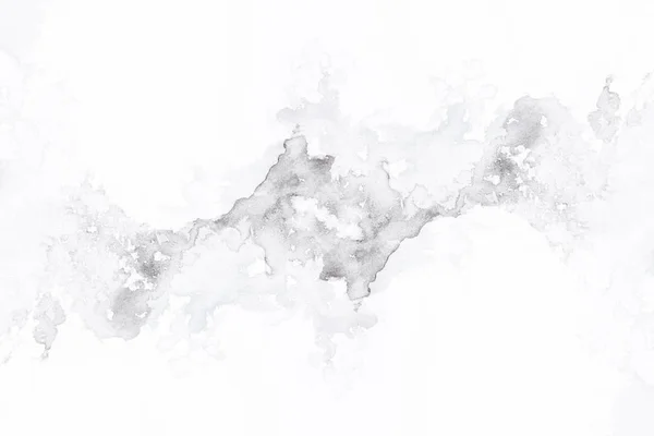 Salpicos pretos abstratos em papel aquarela branco. imagem monocromática. — Fotografia de Stock