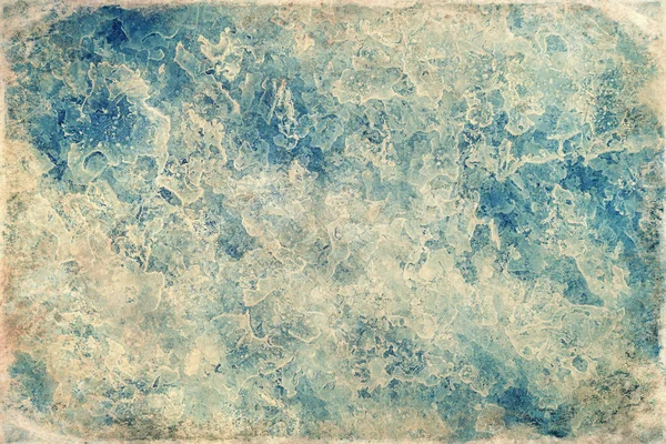 Textura de hielo en el lago congelado. Color azul fondo efecto foto antigua . — Foto de Stock