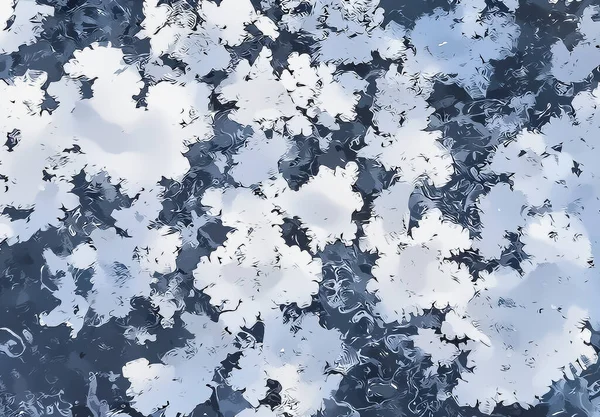 Textura de hielo en el lago congelado y efecto de pintura . —  Fotos de Stock