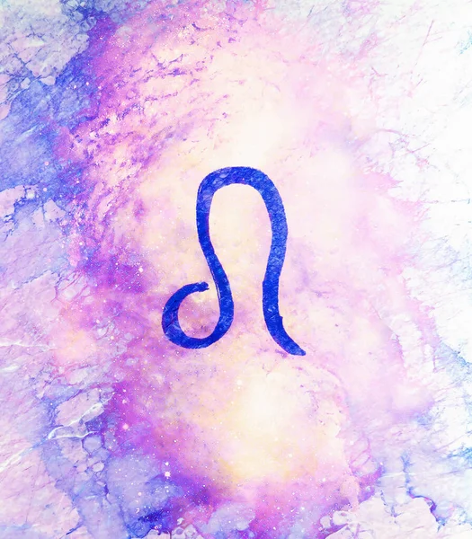 Oroscopo Disegnato Mano Astrologia Simboli Colore Sfondo — Foto Stock