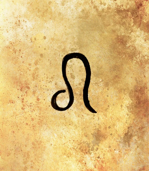 Handgezeichnete Horoskop Astrologie Symbole Sepia Farbe — Stockfoto