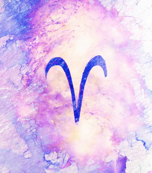 Ręcznie Rysowane Symbole Astrologii Horoskop Kolor Tła — Zdjęcie stockowe