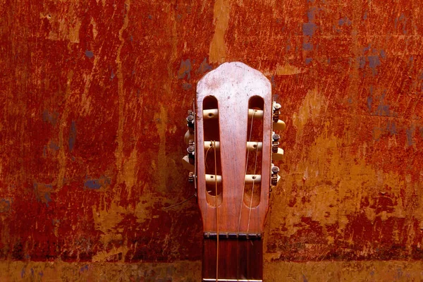 Guitarra Parede Velha Fundo Wal — Fotografia de Stock