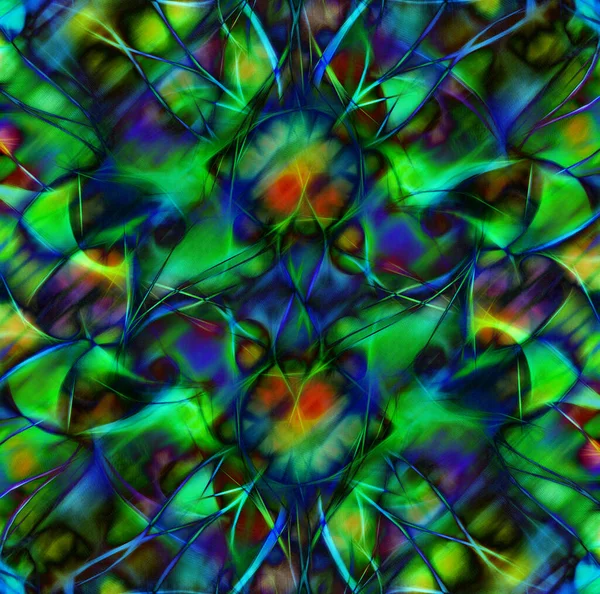 Цветовой Абстрактный Фон Филиграновой Фрактальной Структурой — стоковое фото
