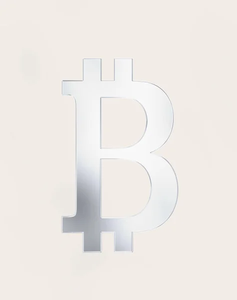 Bitcoin Cryptocurrency Concept Graphic Collage Metal Effect — Stock Photo, Image