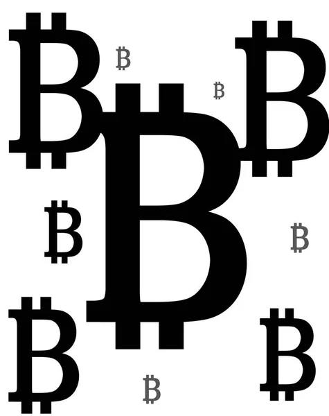 Symbole Bitcoin Crypto Monnaie Version Monochromatique Espace Copie — Photo