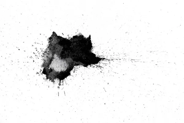 Elvont Fekete Fröccsenés Fehér Akvarell Papír Monokróm Kép — Stock Fotó