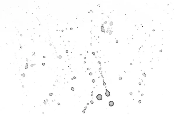 Abstract Zwart Spatten Wit Aquarelpapier Monochrome Afbeelding — Stockfoto