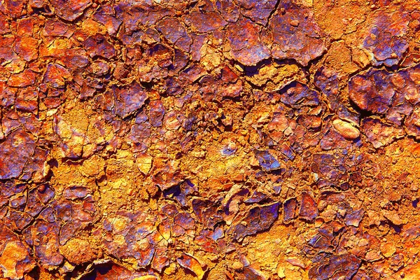 Texture Dell Argilla Screpolata Nel Deserto Effetto Colore — Foto Stock