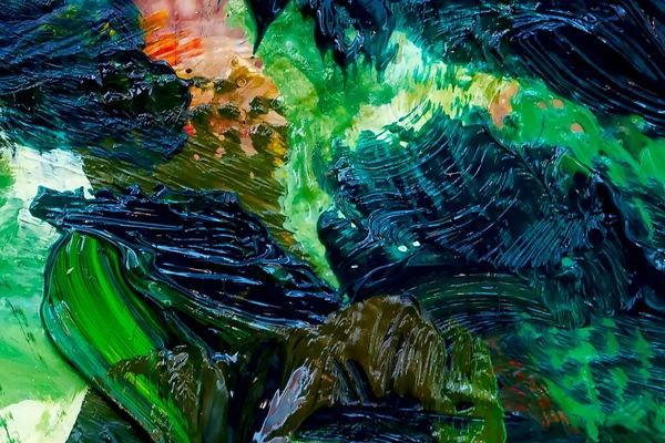 Detail Der Künstler Palette Farbtöne Gemischt — Stockfoto