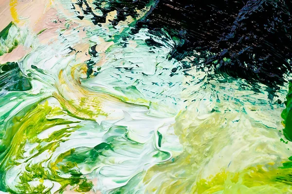 Detail Der Künstler Palette Farbtöne Gemischt — Stockfoto