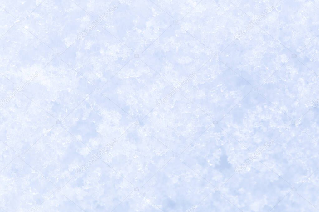 Snow texture close up on a sun