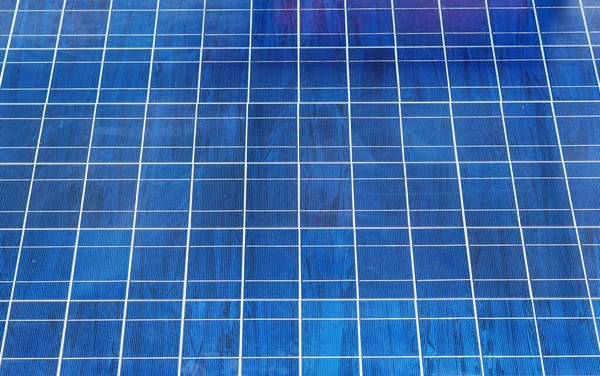 Крупный План Солнечных Панелей Синий Цвет — стоковое фото
