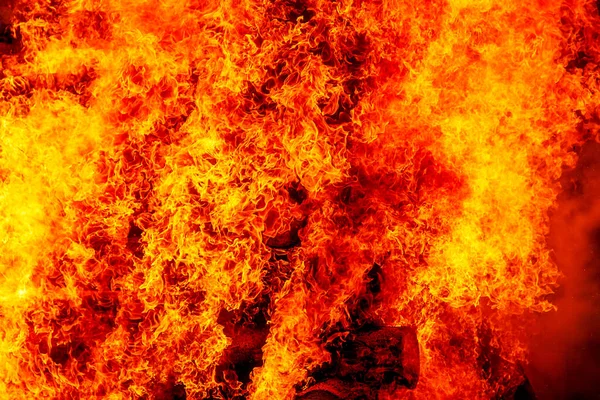 Gyönyörű Részletes Szerkezete Lángok Égő Máglya — Stock Fotó