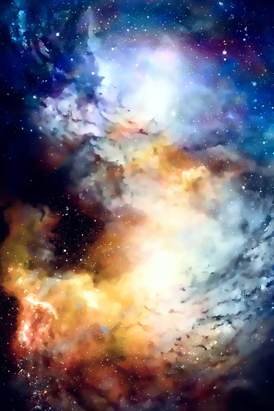 宇宙空間と星 色の宇宙抽象的な背景 グラフィック効果 — ストック写真