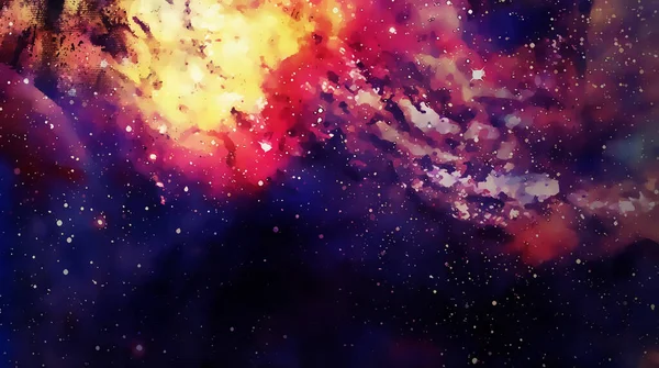 Cosmic space and stars, color cosmic abstract background. Graphic effect