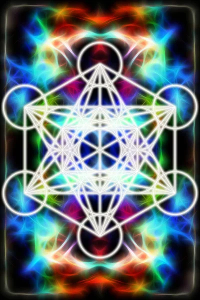 Світла Мелаба Абстрактному Тлі Фрактальному Ефекті Священна Геометрія — стокове фото