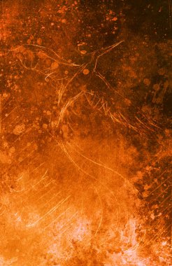 Anka kuşu yükseliyor, soyut renkli arka planda çizimler yapıyor.