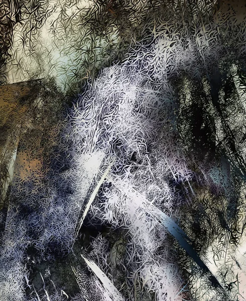 Hintergrund Muster Mit Fraktalen Nadelstrukturen Graue Farbe — Stockfoto