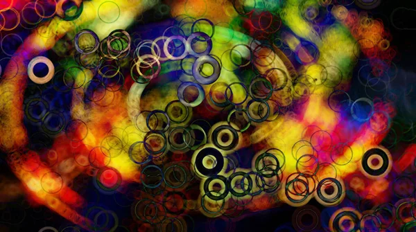 Fondo Diseño Fresco Abstracto Con Patrón Círculo Luz Colores Brillantes —  Fotos de Stock