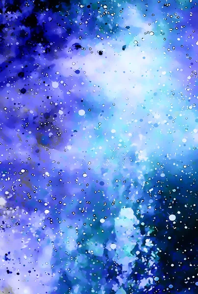 宇宙空间和恒星 色彩的宇宙抽象背景 冬季影响 — 图库照片