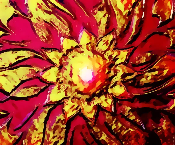Sun Mandala Abstrakt Strukturerad Bakgrund Med Grafisk Effekt — Stockfoto