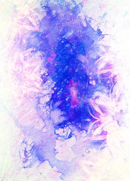 Virágos Díszítő Szerkezet Filigrán Mintás Mandala Absztrakt Háttérrel Téli Hatás — Stock Fotó