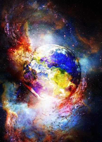 Planeet Aarde Kosmische Ruimte Kosmische Ruimte Achtergrond — Stockfoto