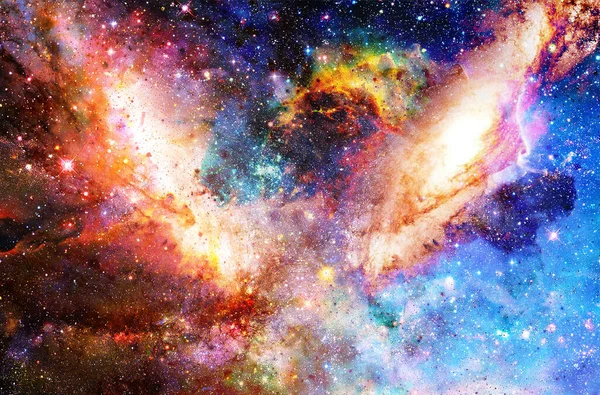 Космическая Галактика Звезды Цветной Космический Абстрактный Фон — стоковое фото
