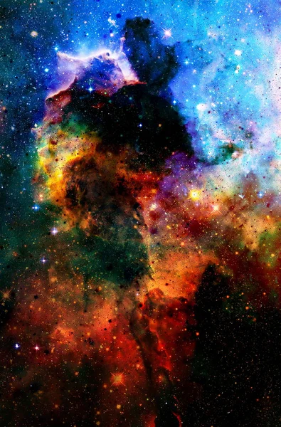 宇宙空间和恒星 彩色宇宙抽象背景 — 图库照片