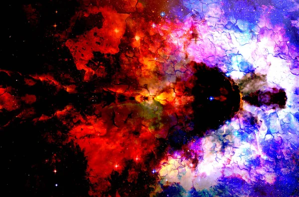 宇宙空間と星 色宇宙抽象的な背景 クラック構造 — ストック写真