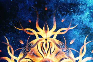 beyaz kağıt arkaplanda süslemeli mandala