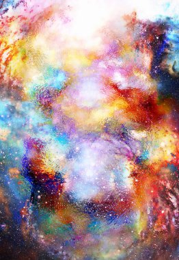 Kozmik uzay ve yıldız, kozmik arka plan ve cam etkisi