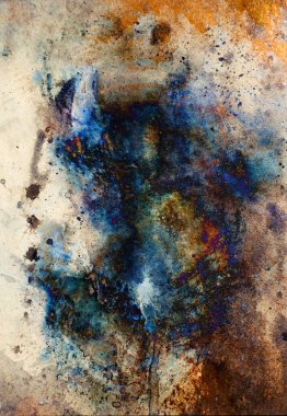 Suluboya soyut arka plan ve renk lekeler yapı