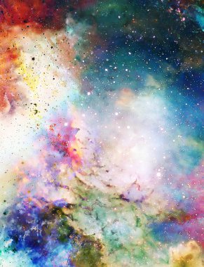 Bulutsu, kozmik uzay ve yıldız, renk kozmik arka plan