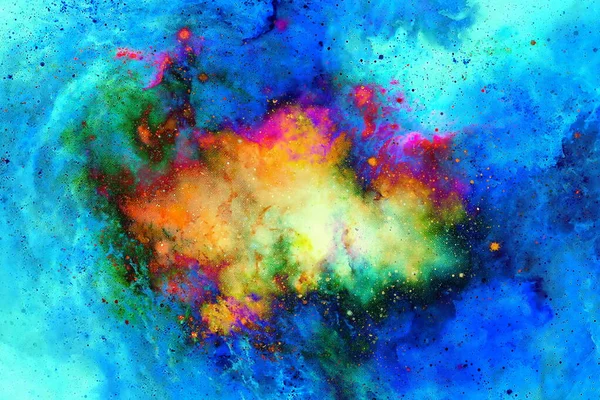 Kosmiska Rymden Och Stjärnor Färg Kosmiska Abstrakt Bakgrund Eld Effekt — Stockfoto