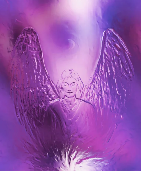 Spirituele Angel Metal Effect Schilderen Grafisch Effect — Stockfoto