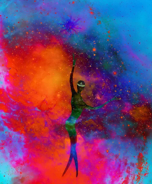 Seres Espirituales Universo Pintura Efecto Gráfico —  Fotos de Stock